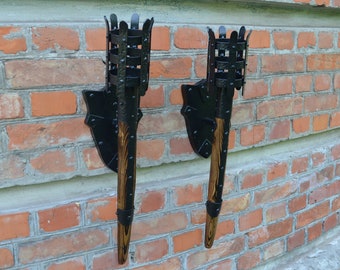 Wrought sconces for hotel lighting in a medieval style - 2 pcs