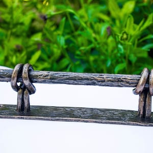 Wrought iron handle,  door handle.