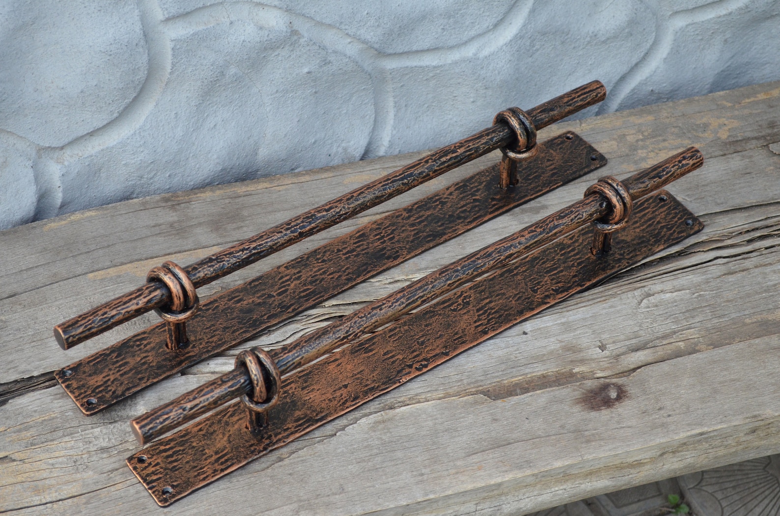 Rustic Gate Handle Massive Iron Door Handle. Rustic Door Decor - 2pcs - Etsy