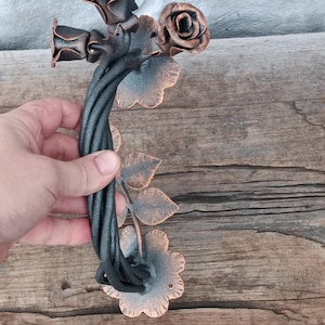 Forged Rose Door Handle