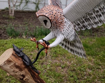owl metal sculpture