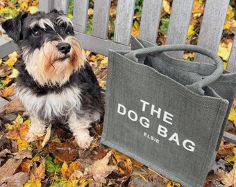 Personalised Dog Tote Bag | Jute Cotton, Dog Walking Accessories