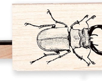 Stag Beetle Rubber Stamp - BR0085K