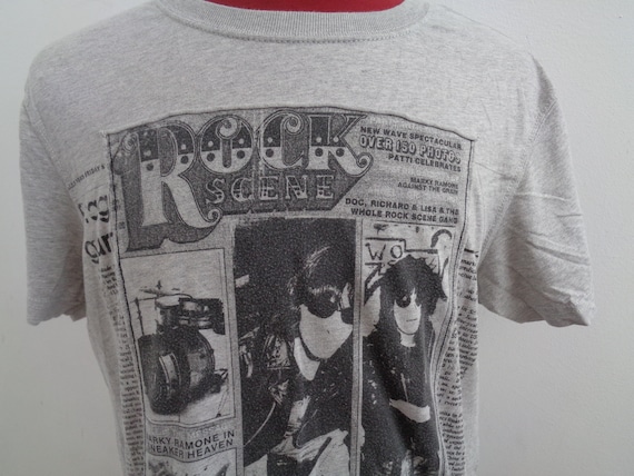 white denim band t shirt