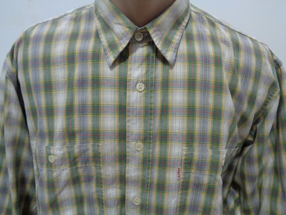 levis check shirt mens