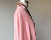 Vintage 70s Woman 39 s Wool Shawl Scarf Wrap Large with Embroidered Crewel Needlework 1970s Afghan or Lap Blanket