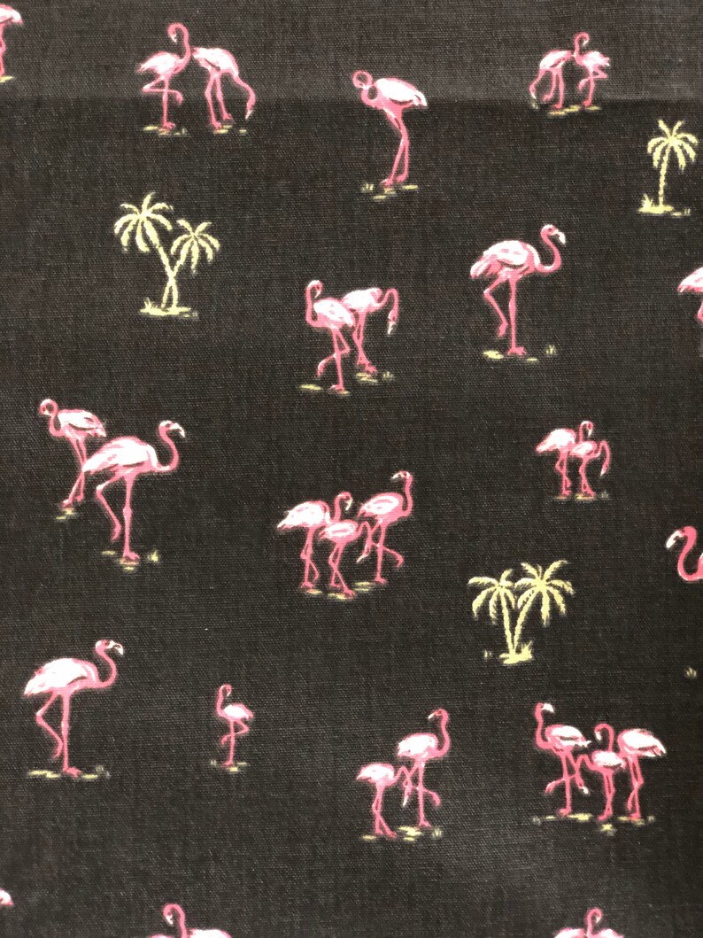Pink Flamingo Fabric By The Yard Waverly Sun N Shade Made in | Etsy