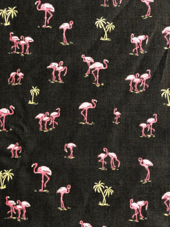 Pink Flamingo Fabric by the Yard Waverly Sun N Shade Made in | Etsy