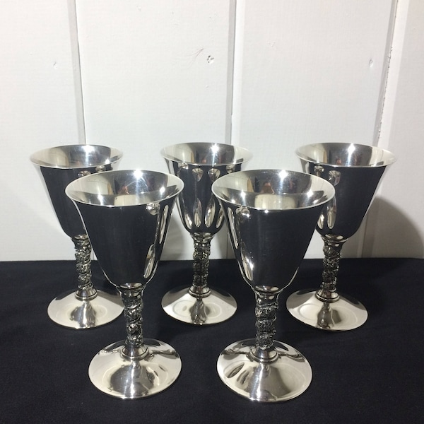 Valero Silver Goblets Made in Spain Etsy
