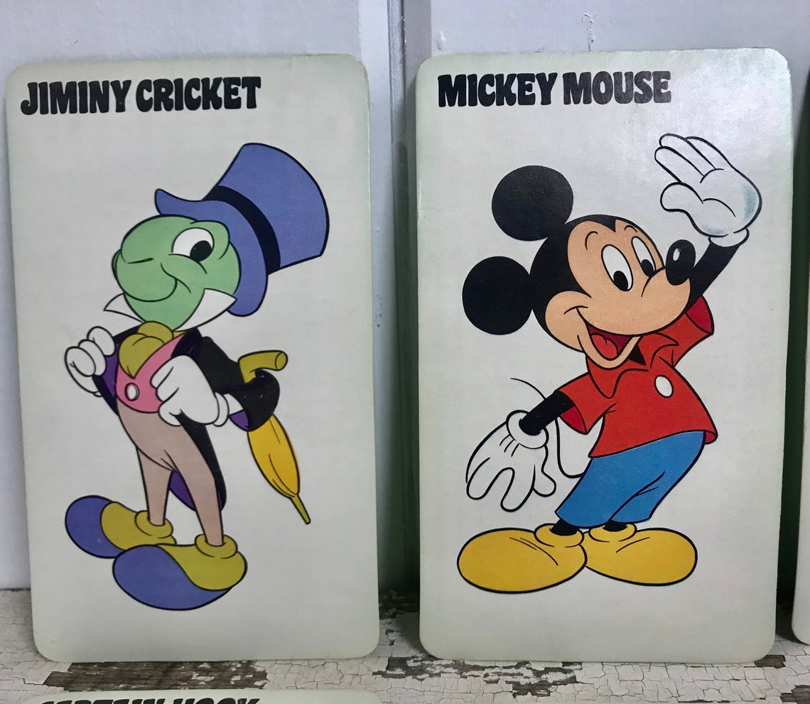 Vintage Old Maid Cards Disney 1983 Old Maid Cards Set Of 15 Etsy