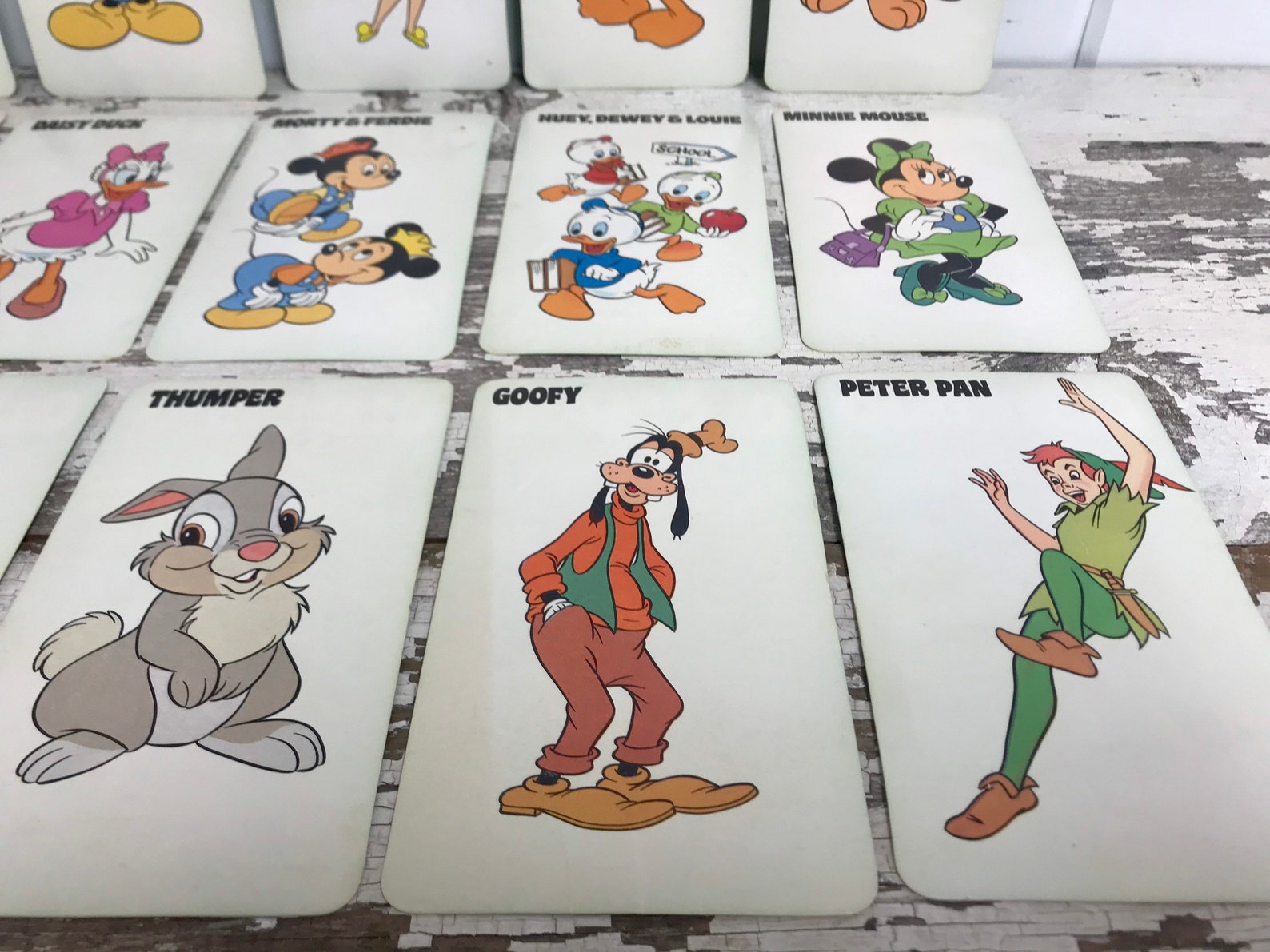 Vintage Old Maid Cards Disney 1983 Old Maid Cards Set Of 15 Etsy