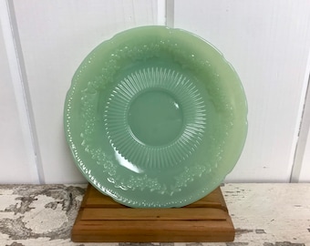 Vintage Jadeite Saucer, Alice Pattern, Anchor Hocking, Fire King, Replacement Saucer