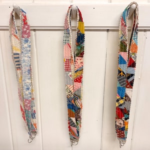 Handmade Vintage Quilt Lanyards - Repurposed Patchwork Fabric