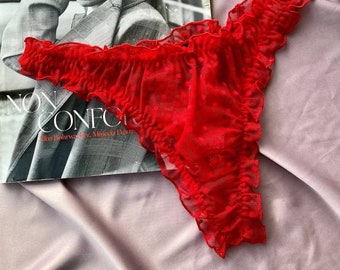 Coquette 174 Womens Ruffle Mesh Panty Coquette 174 Womens Ruffle Mesh Panty