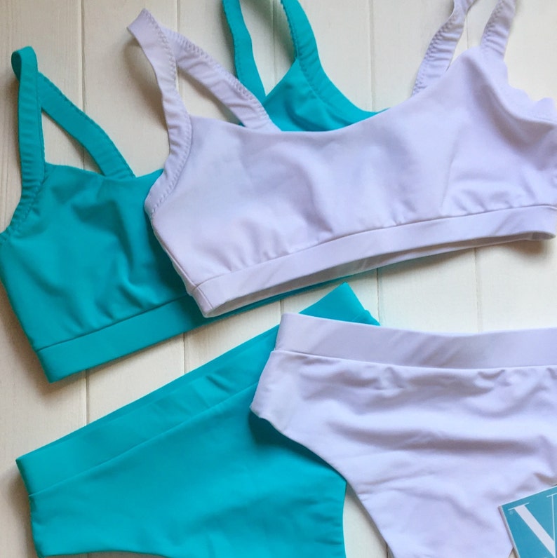 Full coverage bikini top / bathing suit top / womens swimwear Etsy