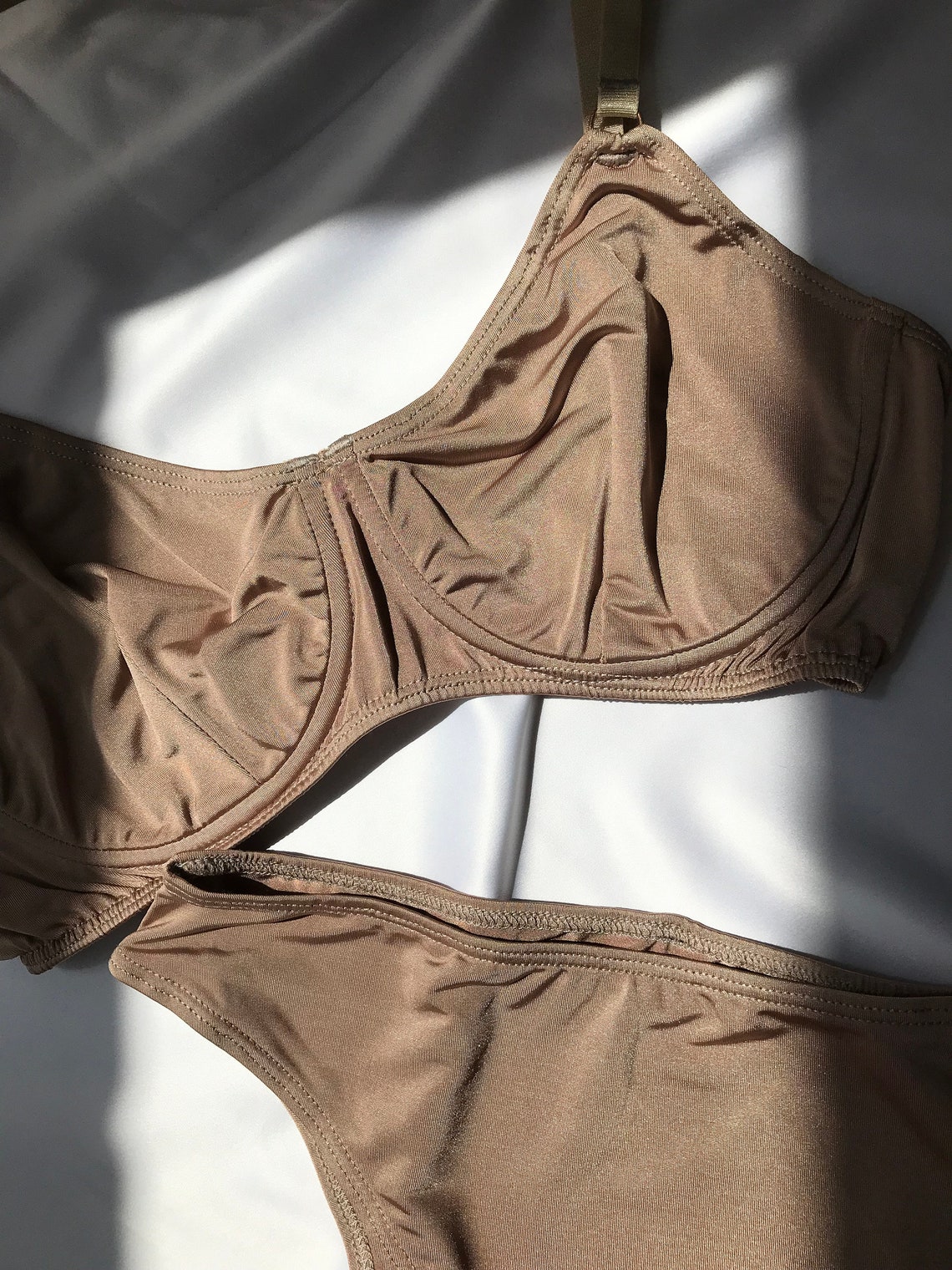 Basic Nude Lingerie Set / Everyday Underwear Women / High Rise | Etsy