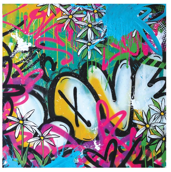 Wall Art, Canvas, Painting, Graffiti, Wall Decor, Home Decor