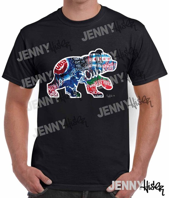 black chicago cubs shirt