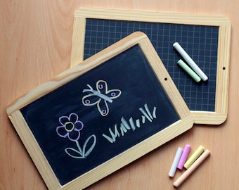 Pizarra tradicional con tiza