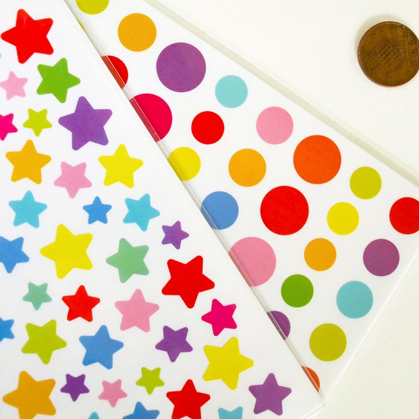 Multi-Colour Dot/Star Stickers