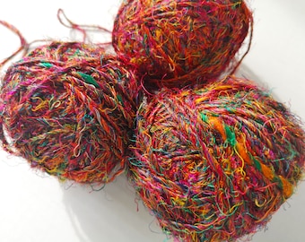 Hilo/cordel de seda natural y cáñamo reciclado