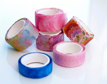 Cinta adhesiva washi floral - Rollos individuales