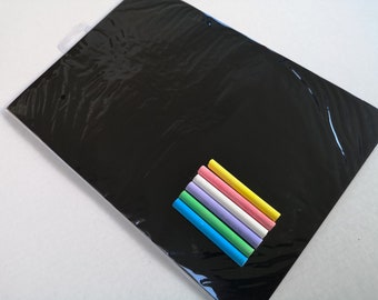 Juego de 5 pegatinas adhesivas de pared de pizarra con tiza