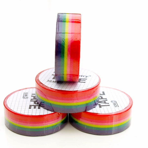 Regenbogen gestreiftes Washi-Tape