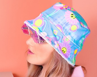 Sequin and Print Festival Bucket Hat - 2 colours