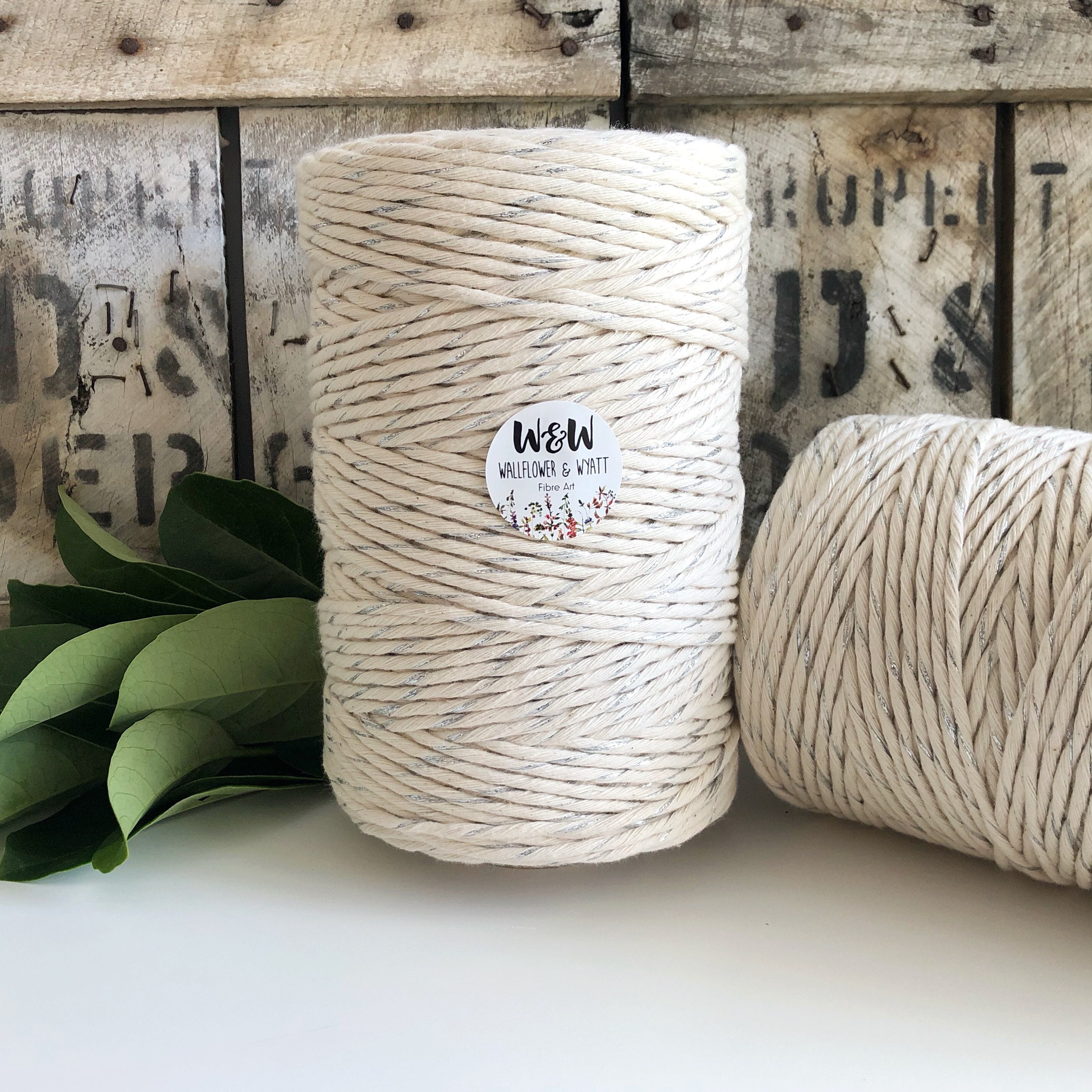 Silver Shimmer Macrame Cord Single Twist 4mm 1kg Etsy