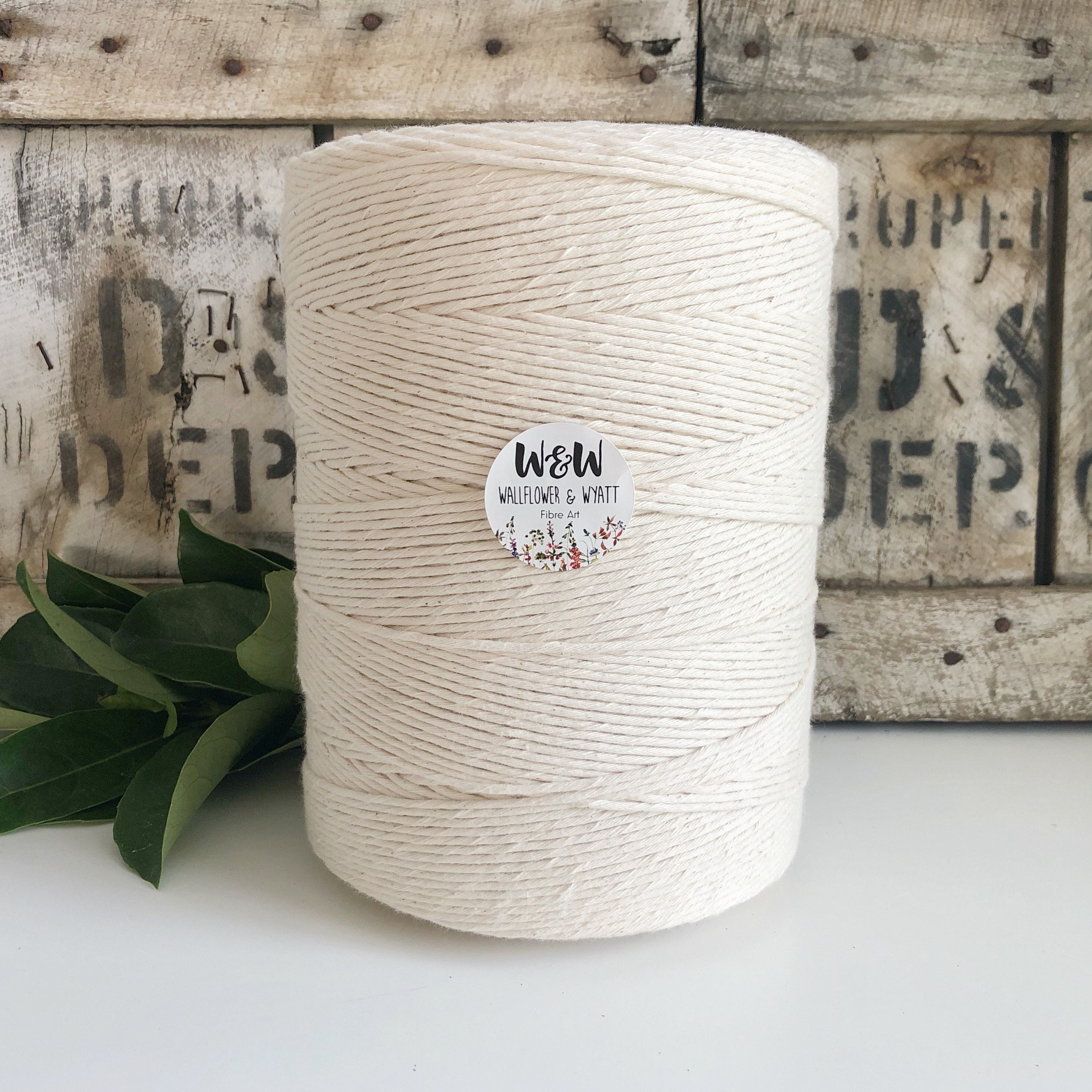 3mm Macrame Cord Natural Single Twist