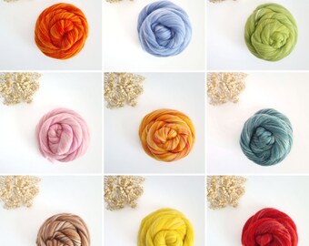 50g of Blended Extra Fine Merino Wool Tops/Wool Roving || Sugar Candies Collection || DHG Italy