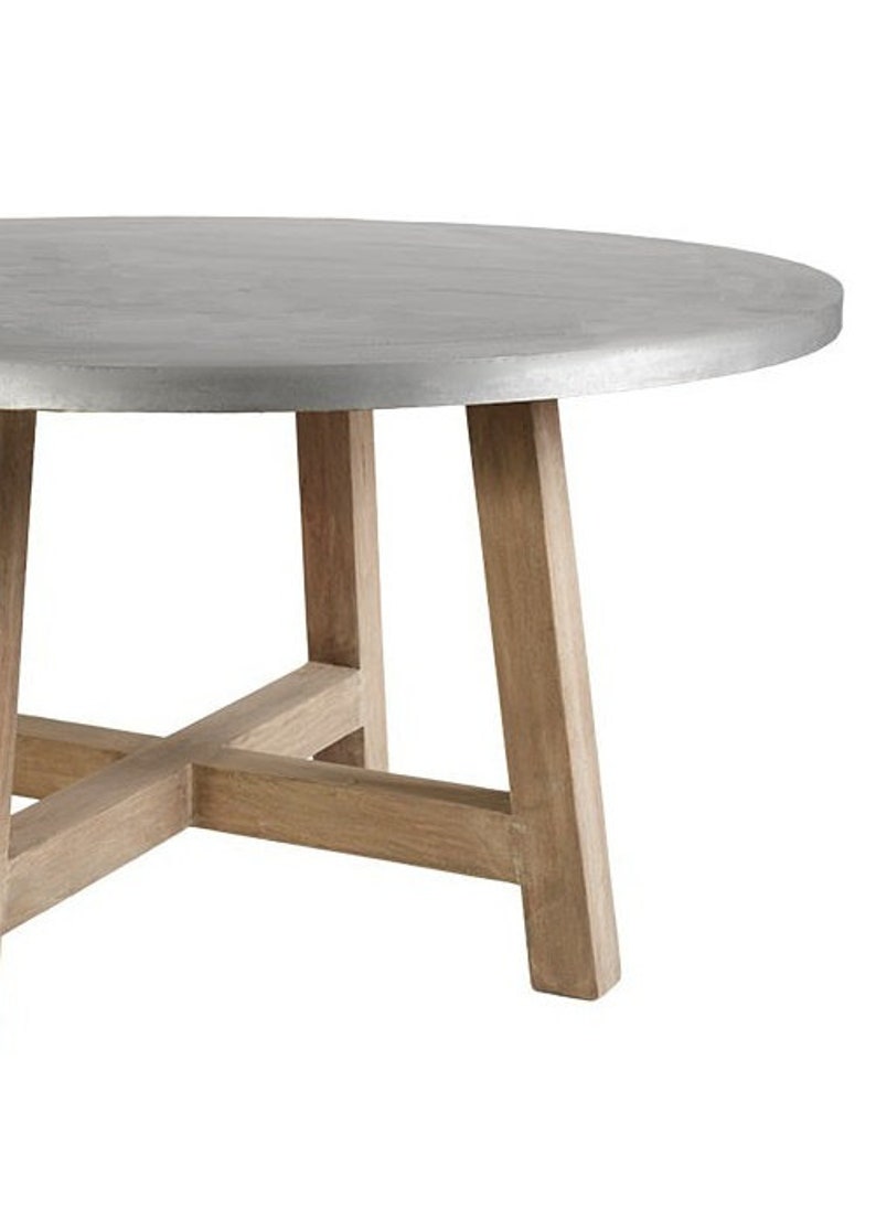 Round Dining Table Round Zinc Dining Table Industrial Dining Etsy UK