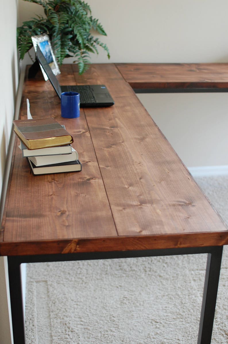 Wood Industrial Desk Computer Desk Industrial Furniture Etsy - Wood Industrial Desk Computer Desk Industrial Furniture Etsy