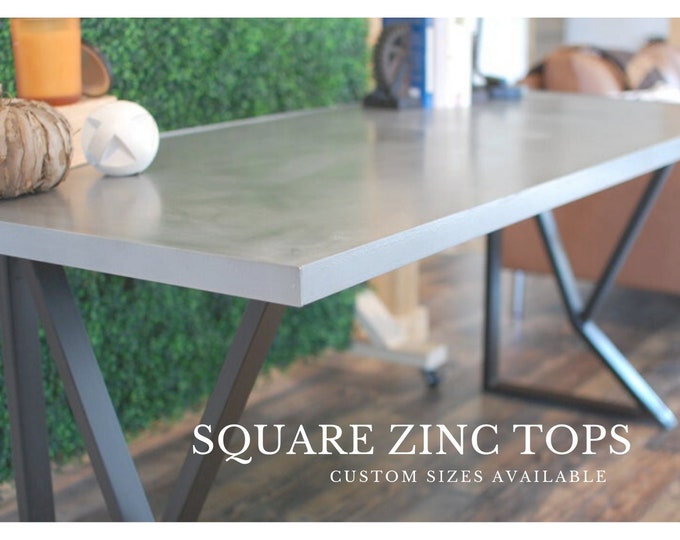 Zinc Top Zinc Table Top ONLY Outdoor Table Industrial Zinc Etsy