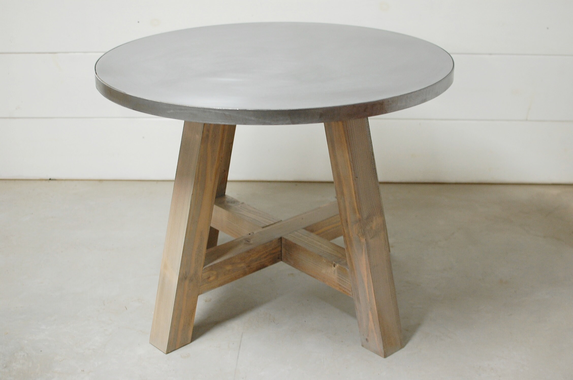 Round Dining Table Round Zinc Dining Table Industrial Dining | Etsy UK