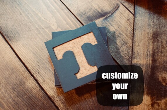 Custom Metal Coasters Coasters Corkboard Coaster College Etsy
