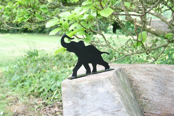 Hand Made Elephant Metal Home Garden Decor Silhouette Etsy