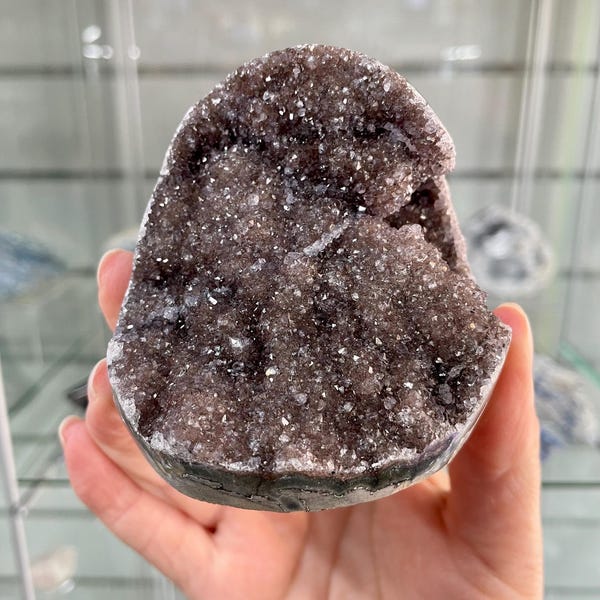 Rainbow Amethyst Cut Base Cluster | Standing Druzy Quartz Display Piece