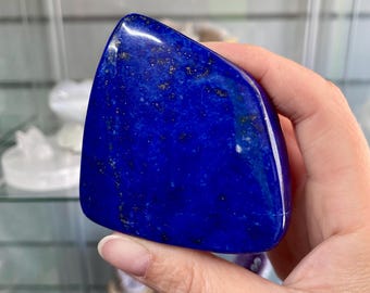 Polished Lapis Lazuli Freeform Crystal Decor | Wisdom, Intuition, Spiritual Home Accent