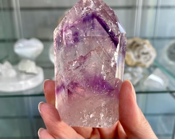 High Grade Phantom Amethyst Tower | Purple Quartz Obelisk, Spiritual Growth Stone