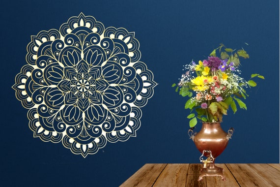 Mandala wooden wall art Mandala wall decor Mandala flower wall decoration