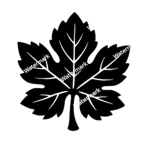 Grape leaf decorative coaster laser cut SVG, PNG, DXF file, leaf cutting or printing vector drawing, decorative  leaf file, Commercial use
