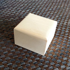 Small square unfinished wooden jewelry box, wedding ring box, craft box