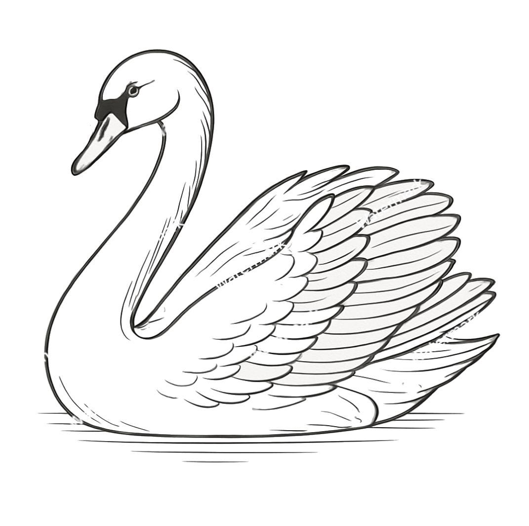 Swan PNG, SVG, DXF files. Swan for cricut. Vector graphic files. Clip art. Commercial use