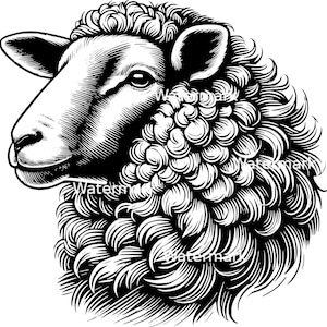 Sheep face PNG, SVG, DXF files. Sheep Silhouette, Sheep vector files