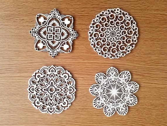 DIY Wooden Mandalas Paint Kit A, DIY Mandala Coaster, Painting Kit, DIY  Wooden