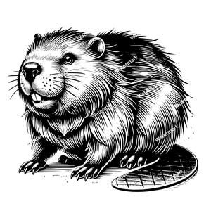 Beaver PNG, SVG, DXF, cricut files. Beaver for cricut and laser engraving, Vector graphic files. Clip art.  Commercial use