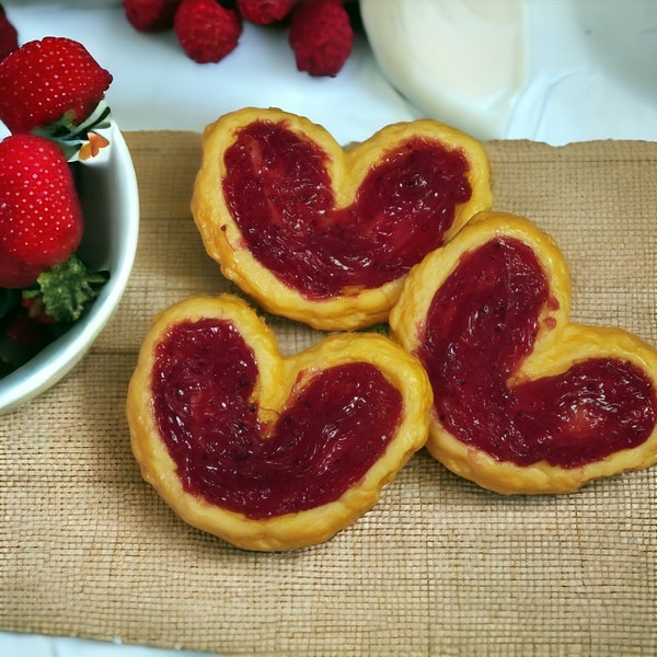 Zero calorie faux strawberry linzer cookies (set of 3)
