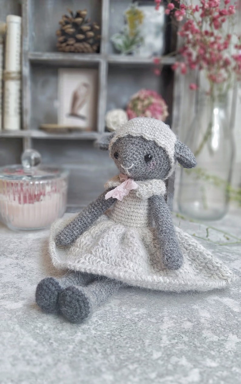 PATTERN Crochet Lamb Toy Knit Pretty Vintage Sheep Dolls Etsy